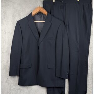 Joseph & Feiss Suit 2 Piece Mens Size 48L Pants 44X31 Navy Blue Business Work